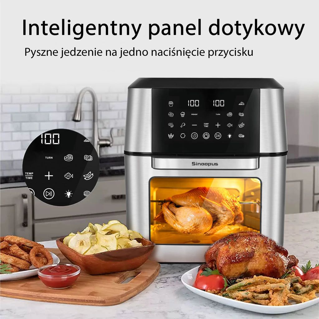 12L Air Fryer Oven – 360° Hot Air Window LED Touch