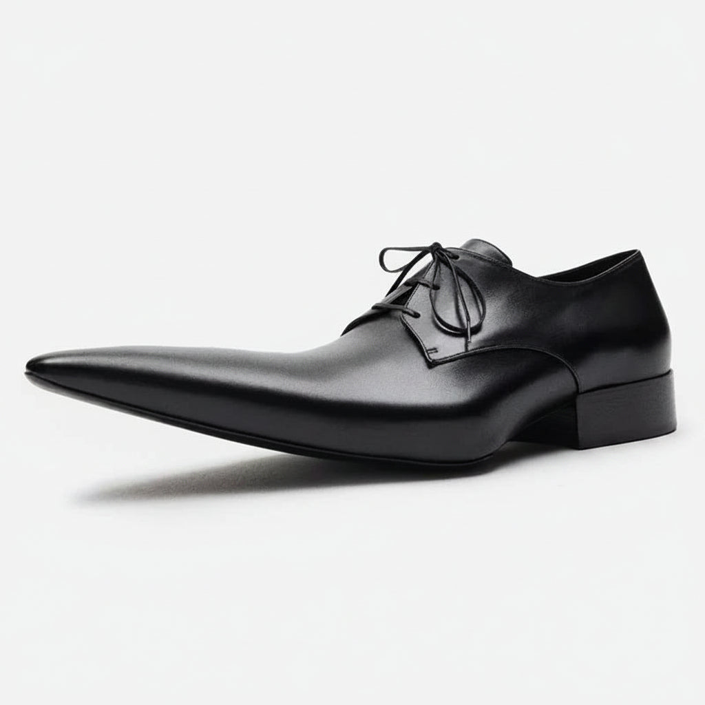 Men's Pointed Toe Derby Shoes - Lace-Up Formal Business Casual