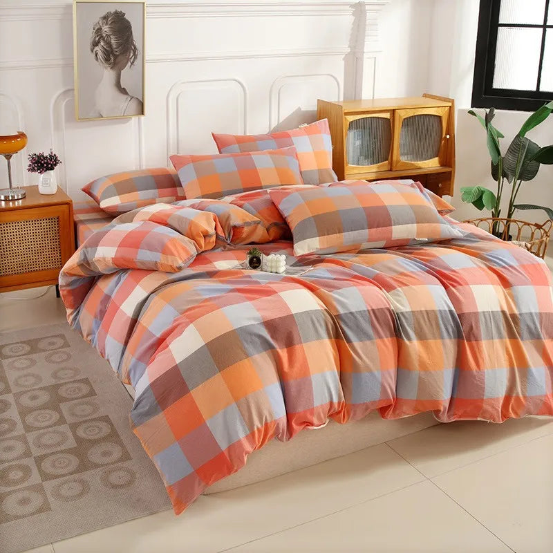 WASHED COTTON PLAID FABRIC - 100% Cotton, 270g/m - Soft Rooms