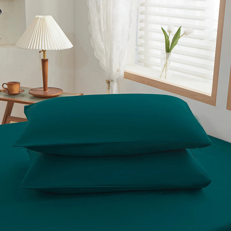 PURE FIT - Solid Color Fitted Sheet - 100% Polyester, Deep Pocket & Easy Care