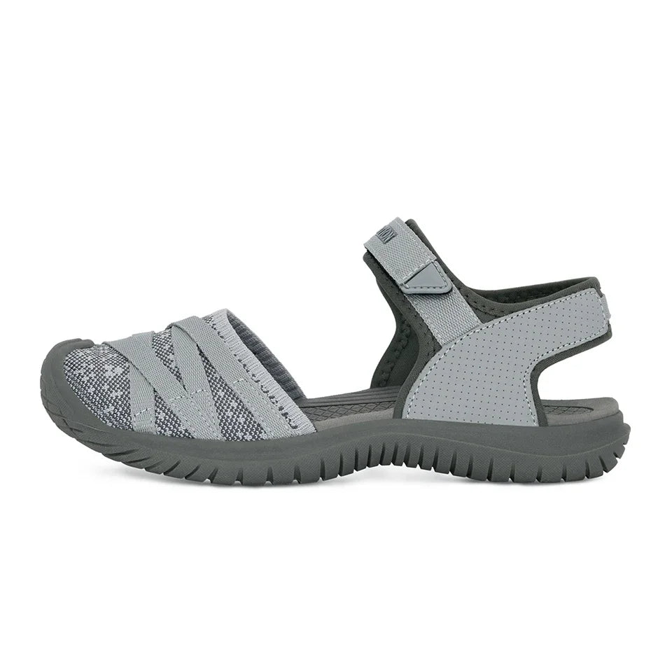 GRITION Women Sandals Casual Outdoor Shoes Closed Toe Flat Heels Elastic Fabric New Fashion 36-41 Ladies Trekking Hiking Sandals