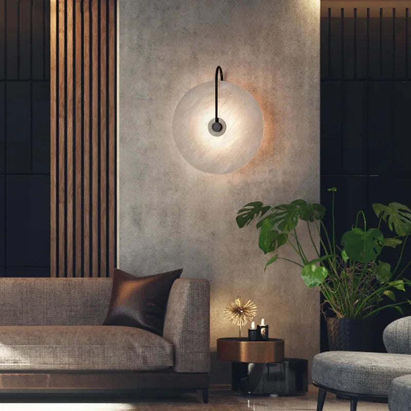 Nordic Marble Moon Wall Sconce