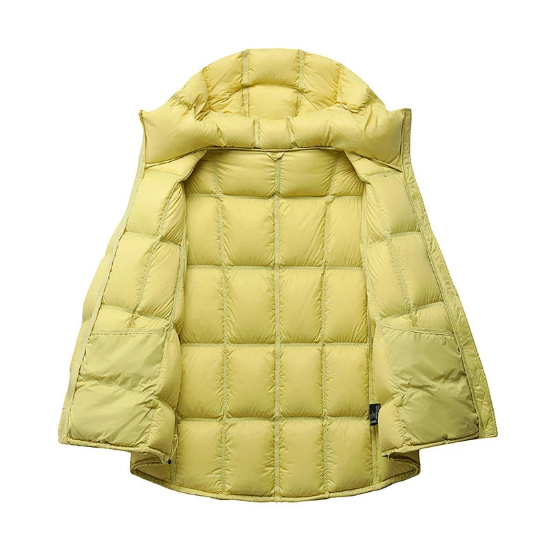 Light Oversized Hooded Down Jacket - 90% Duck Down