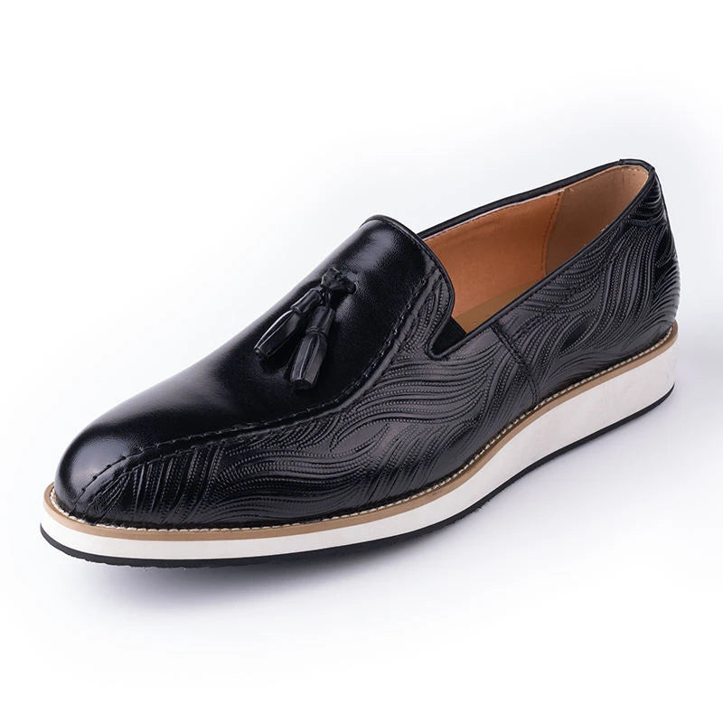EVA STRIDE - Men's Genuine Leather Office Casual Shoes - Breathable EVA Rubber Sole