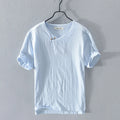 COTTON LINEN TEE TS-834 - Short Sleeve, O-Neck - Effortless Days