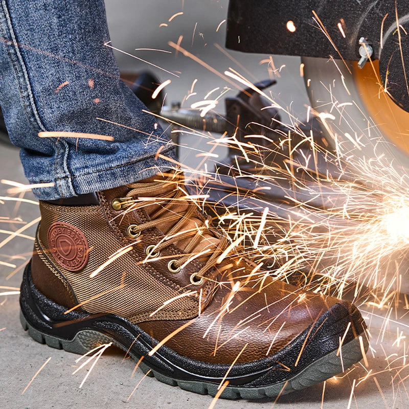 IRON GUARD - Men's Indestructible Work Safety Boots - Anti-Smash, Anti-Puncture, Non-Slip