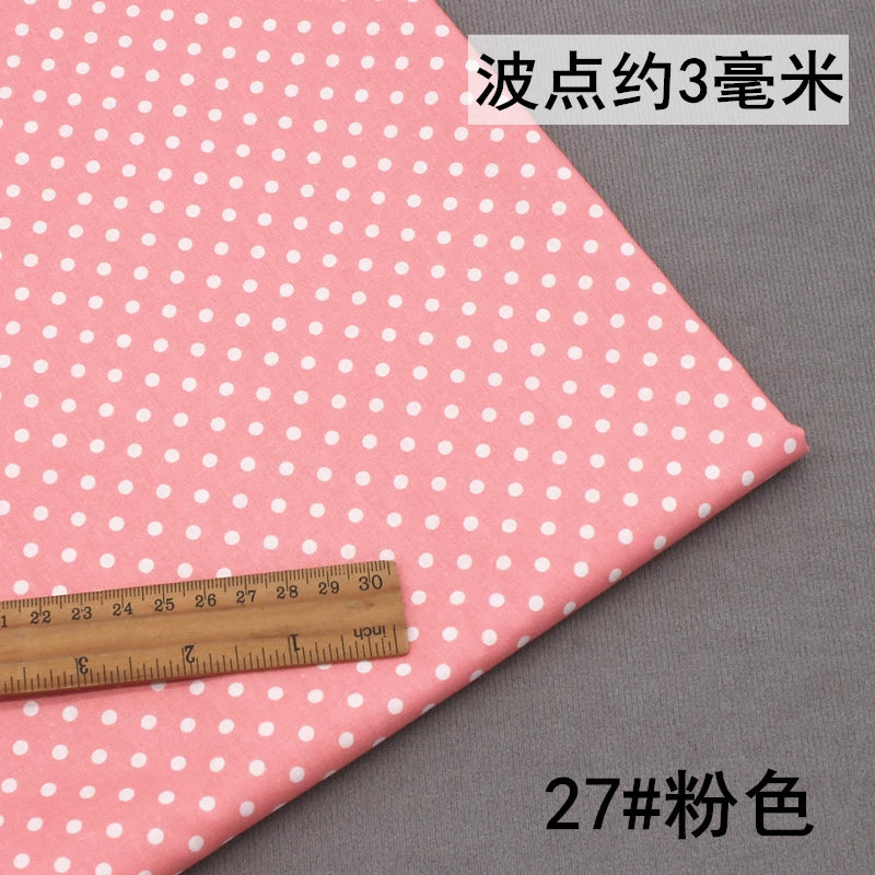 Pure Cotton Polka Dot Poplin Fabric Thin Upholstery By the Meter for Clothes Shirts Pants Skirts Dresses DIY Sewing Soft Textile