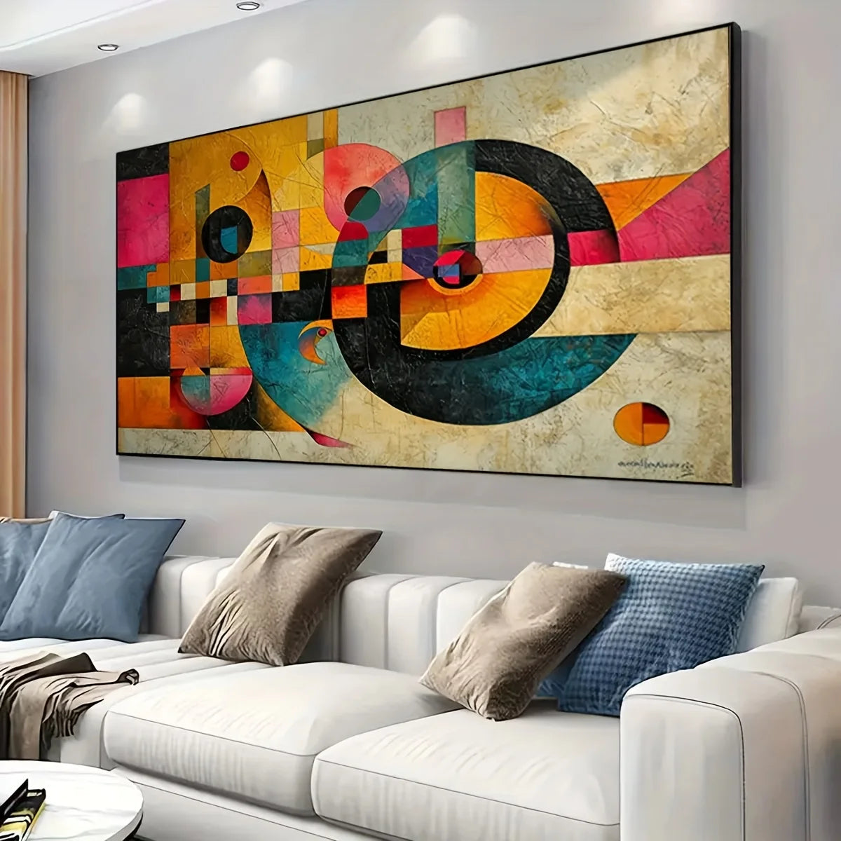 Vibrant Abstract Canvas - Frameless - Modern Color