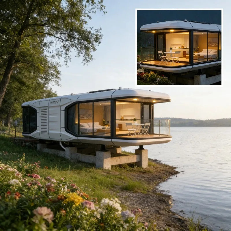 Space Capsule 5.8m Modular Prefab House - Glamping