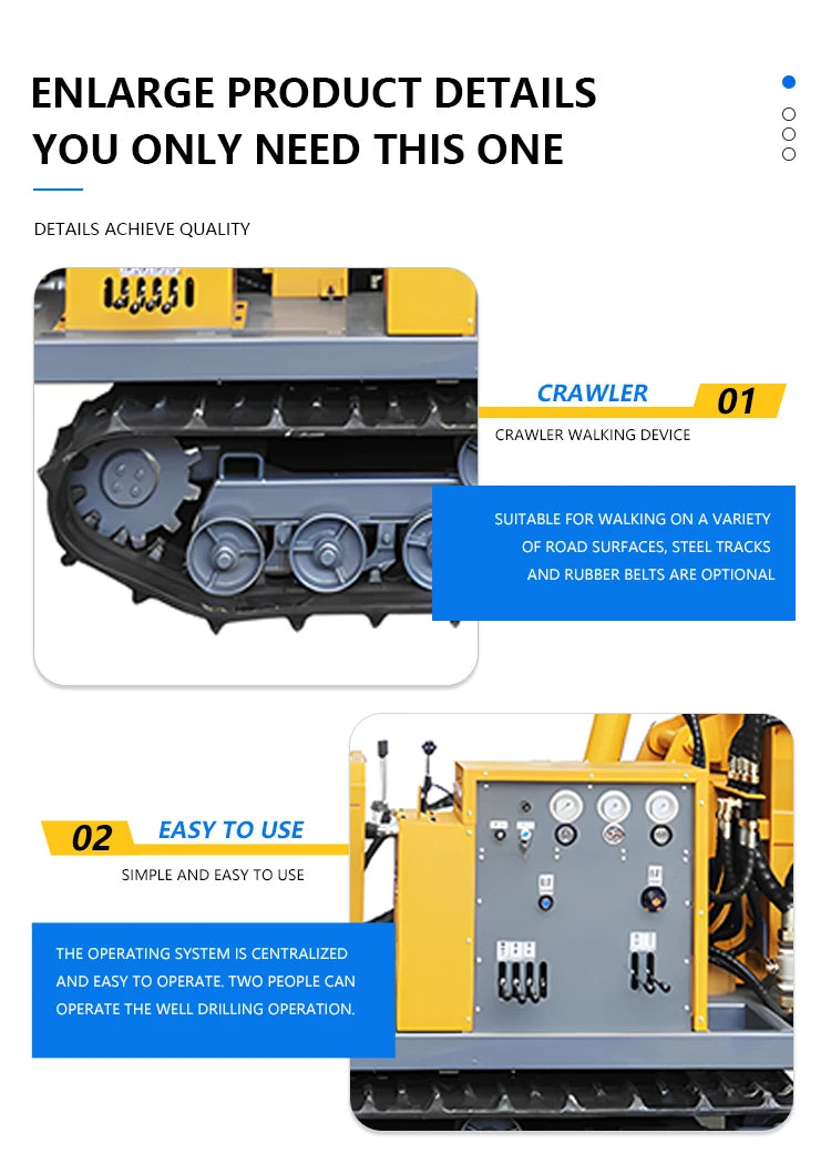 Hydraulic Water Well Drilling Rig - 500 m - Air/Water Drill