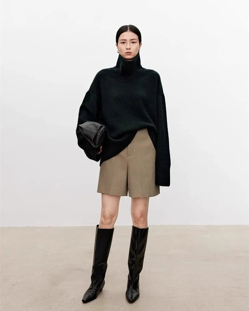 Pure Cashmere Oversized Turtleneck
