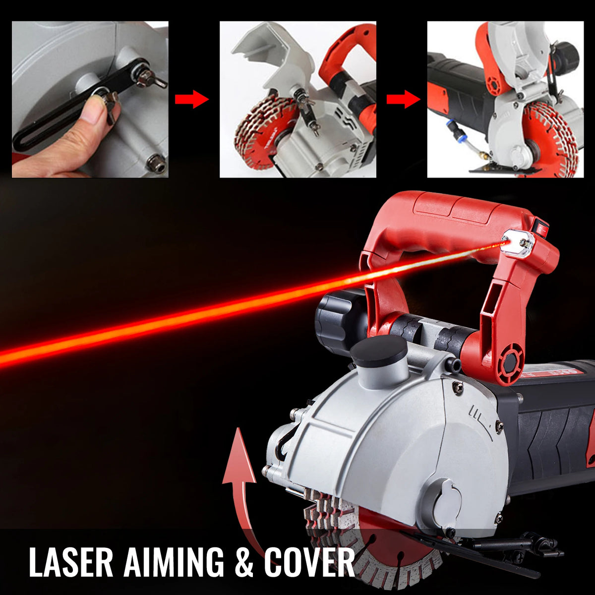 Electric Wall Chaser - 125mm Blades - Renovation Grooves