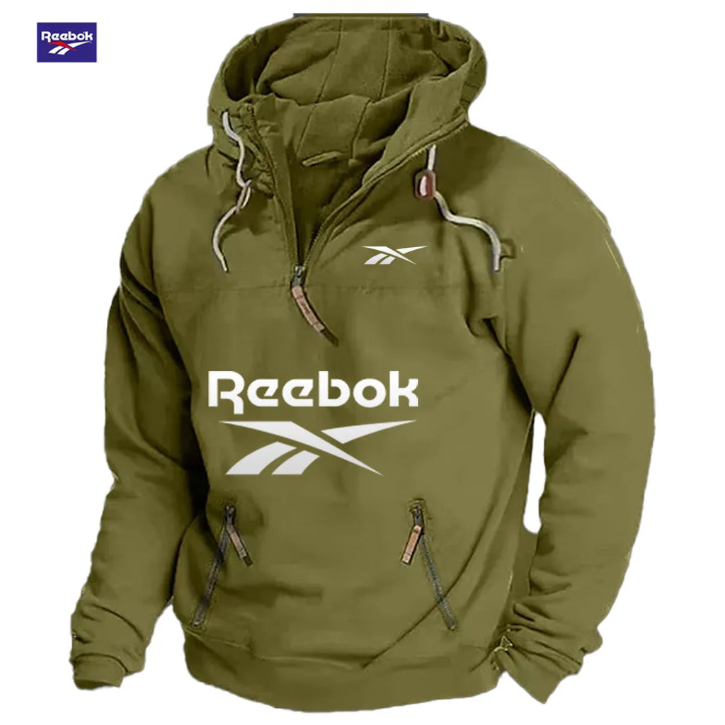 Reebok Hooded Sweatshirt - warm knit - sports casual