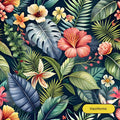 TROPICAL PALM LEAF WALLPAPER - Peel & Stick PVC - Boho Wall Decor