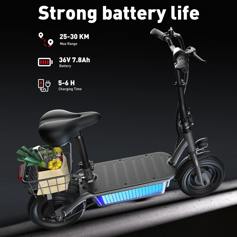 iSCOOTER F2 ELECTRIC SCOOTER - 30 KM Range, 10" Tires - Everyday Freedom