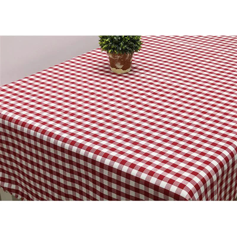 PLAID COTTON LINEN FABRIC - Yarn-Dyed Weave, 26 Colors - Warm Rooms