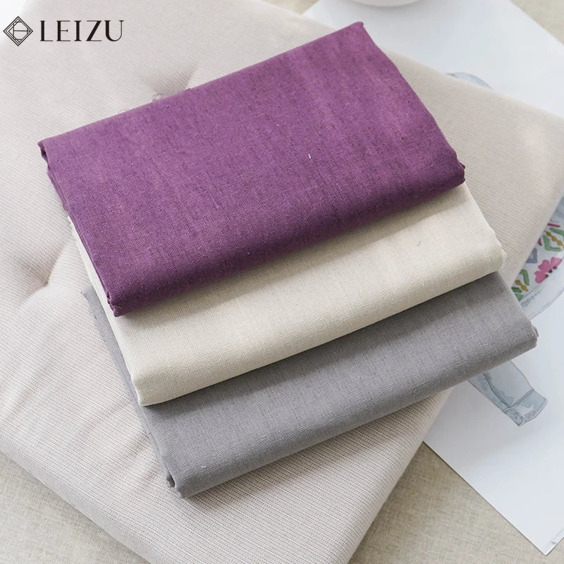 SOLID COTTON-LINEN FABRIC - 135 cm Wide, 3 Lengths - Colorful Makes