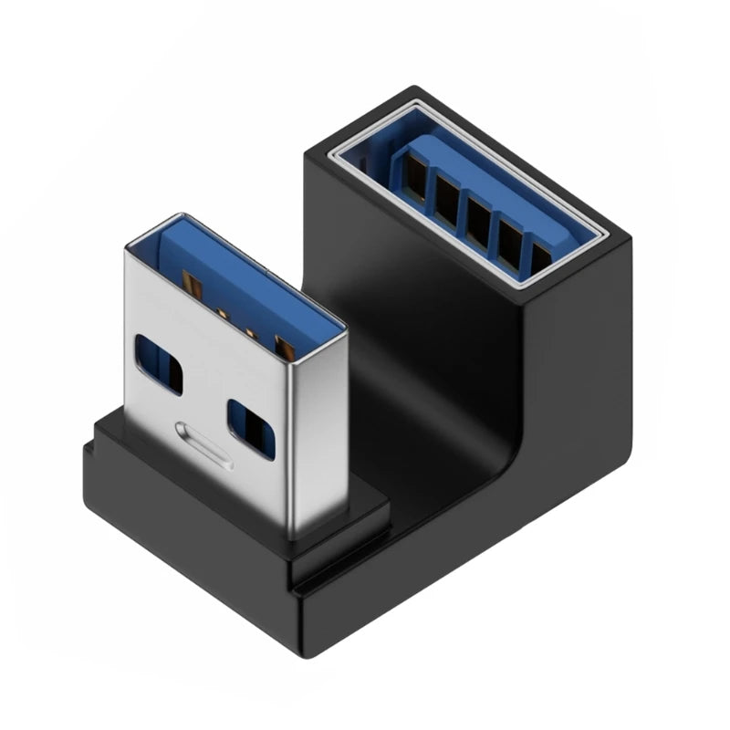 90 Degree USB 3.0 Male to Female Right Angle Extension Adapter USB Upward Elbow Adapter 10Gbps For Laptop PC Connector Converter