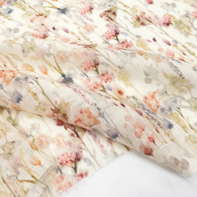 DARK JACQUARD LINEN TENCEL FABRIC - Printed Pattern, 150cm Wide - Bold Texture