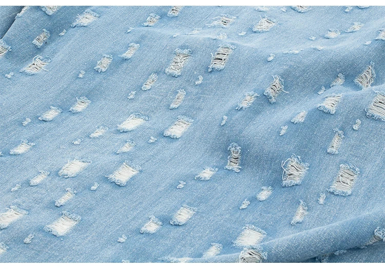 JACQUARD DENIM FABRIC - 100% Cotton, 333g/m², 150cm Wide - Raw Craft