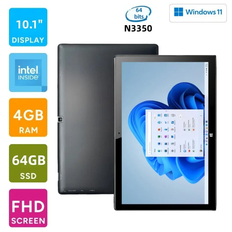 Windows 11 Tablet 10.1" - Intel Atom N3350, 4GB/64GB