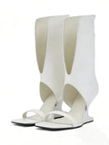 Summer New Square Toed Women's Sandals with Exposed Toes, Fashionable Fashion Show, Thick High Heels, Midsole Women's Cool Boots