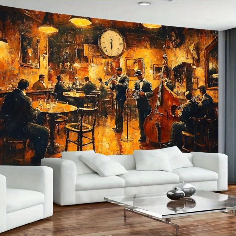Jazz Club Vintage Tapestry – Wall Hanging