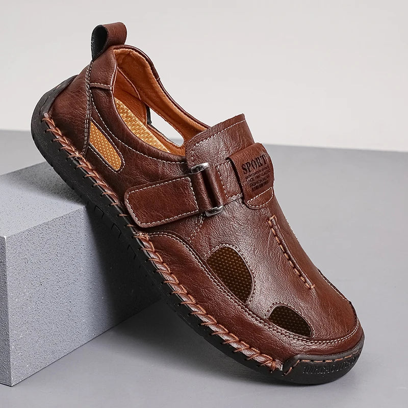 ROMAN TIDE - Men's Handmade Leather Roman Sandals - Beach, Outdoor & Water Trekking
