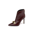 Genuine Leather Pointed Toe Stiletto Ankle Boots