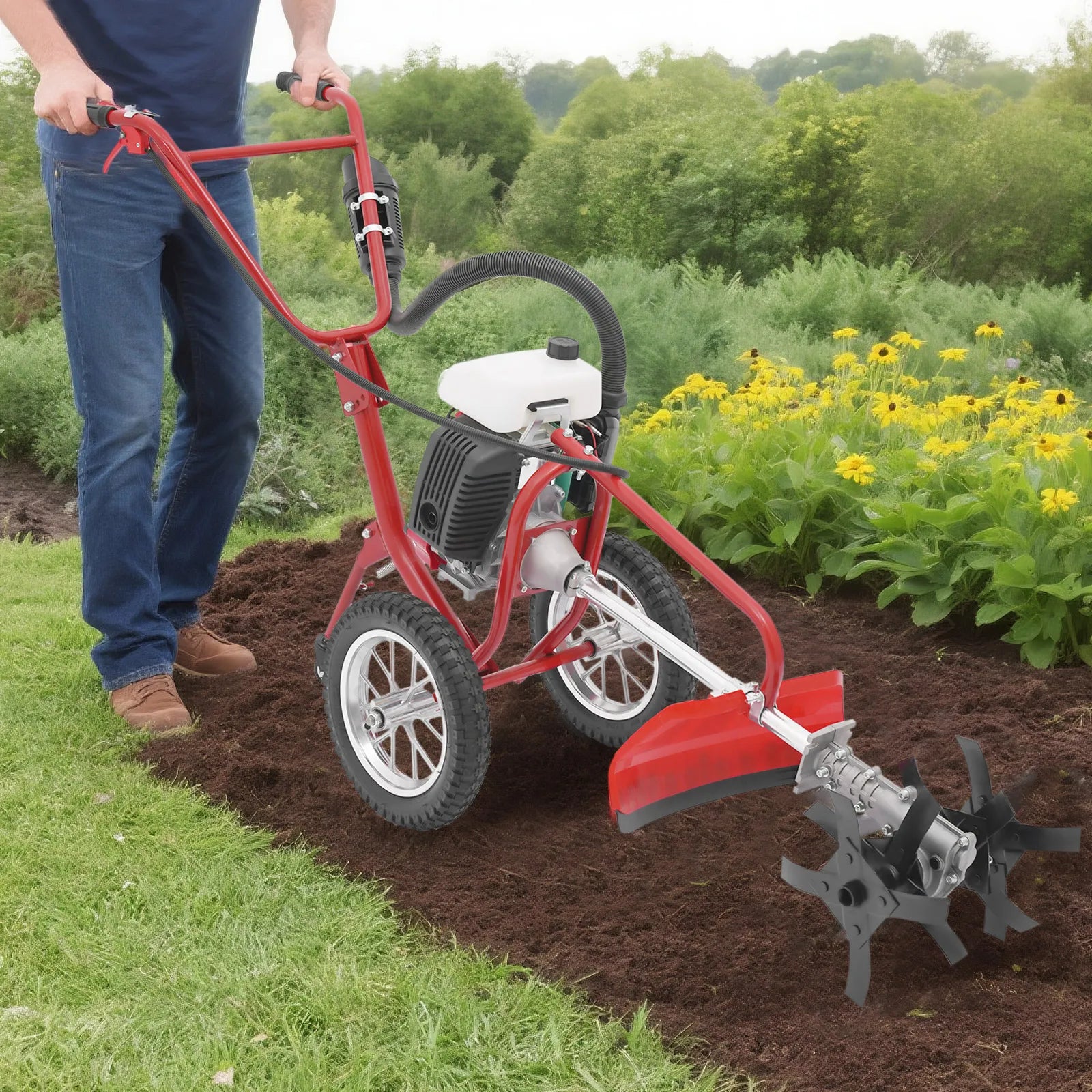 4HP CULTIVATOR - 3-in-1 Tiller, Weeder & Trencher - Garden Power