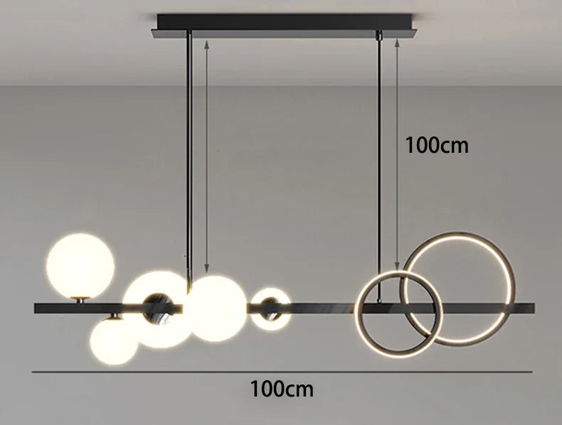 Modern Glass Pendant Light – 4 Styles, Dimmable RC