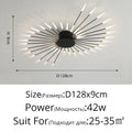 Modern LED Ceiling Chandelier – Black/Gold, 12–42 Heads, Dimmable