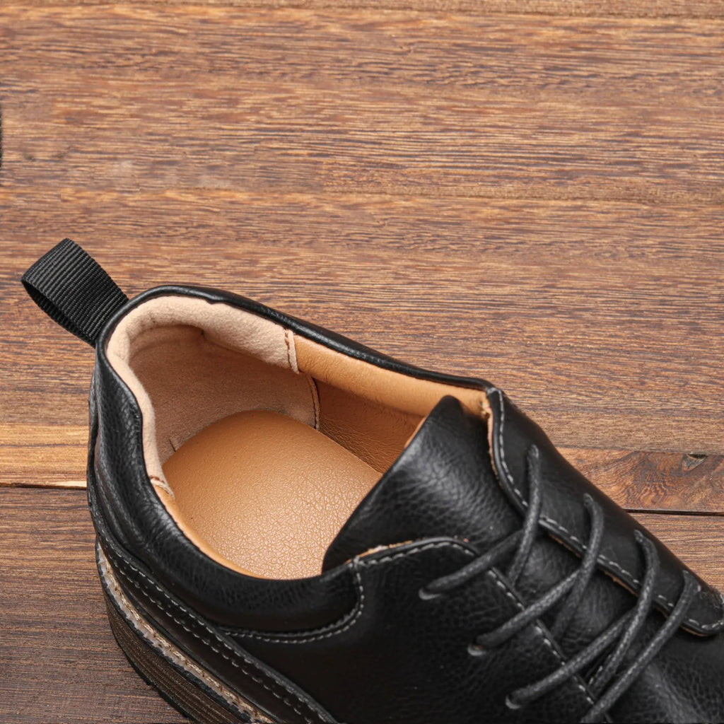 Men's Casual Derby Shoes - Fashion Lace-Up Leather Dress Shoes