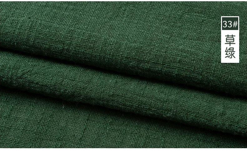 Soft Thin Linen Cotton Fabric Solid Color Organic Material Pure Natural Flax For Sewing Handmade Clothes Patchwork Fabric