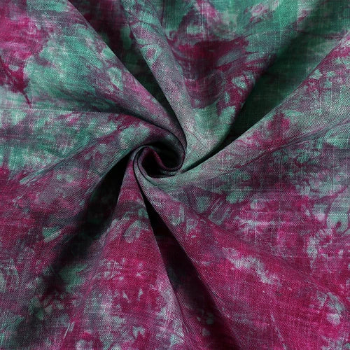 TIE-DYE COTTON LINEN FABRIC - 7 Hand-Dyed Colors, 140cm Wide - Fluid Days