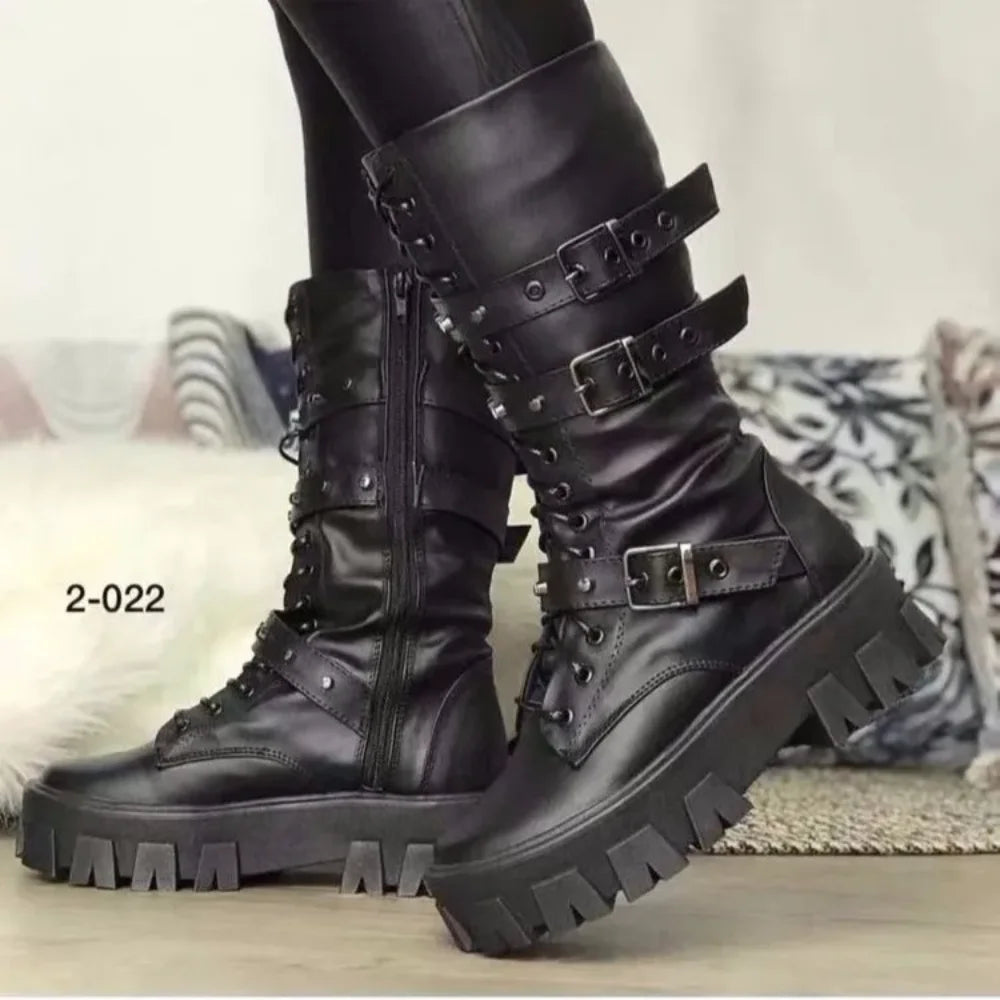Punk Knight Mid-Calf Boots – Hoof Heel
