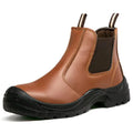 STEEL TOE WORK BOOTS - Men's Waterproof Slip-On Safety Boots - Puncture-Proof, Non-Slip