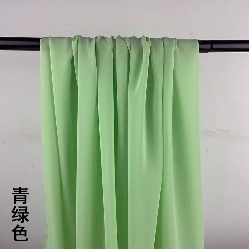 100D CHIFFON FABRIC BY THE METER - Soft Woven Sheer, 55 Colors - Make It Yours