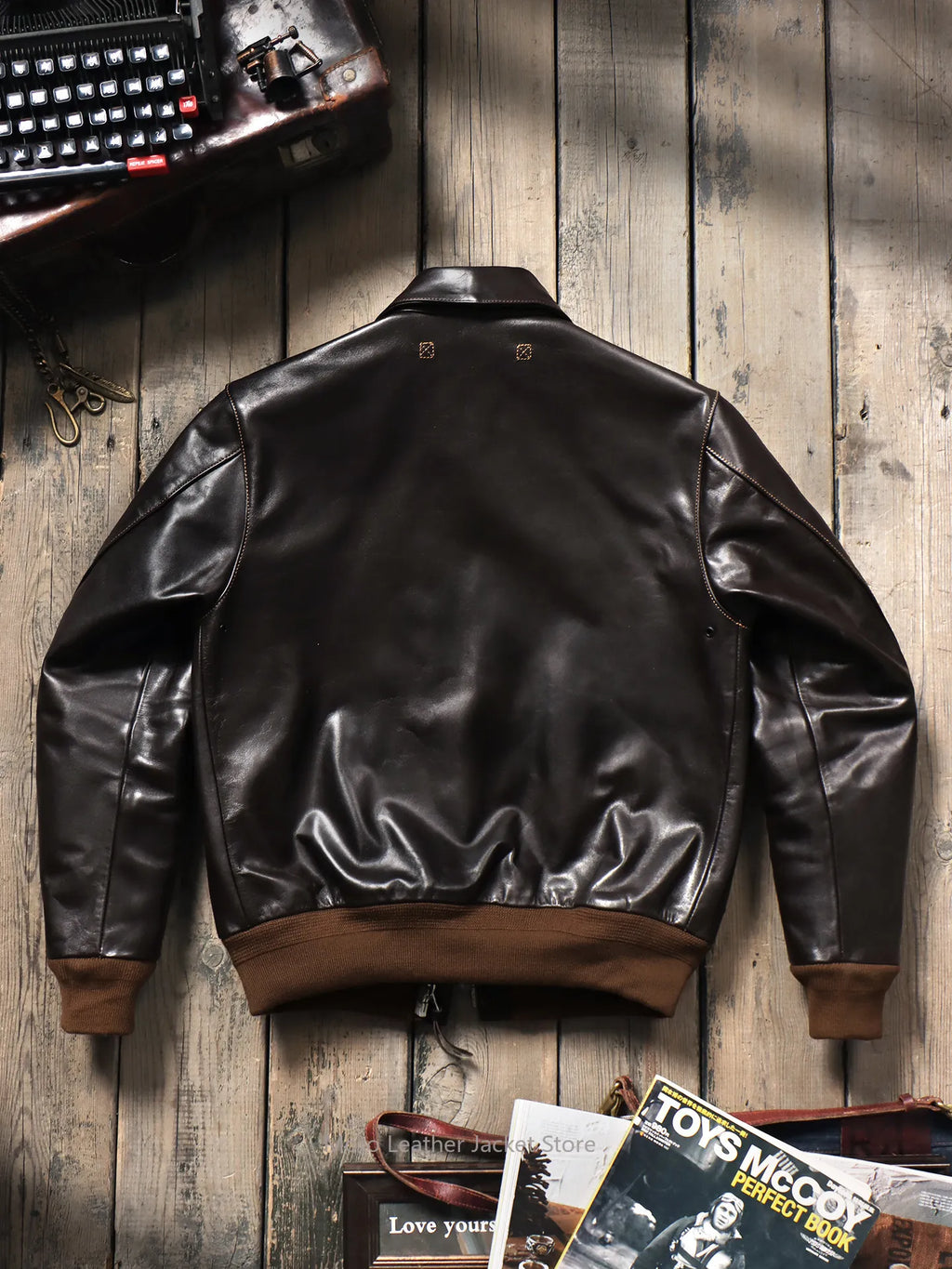 A2 MEMPHIS - Men's Genuine Horsehide A2 Vintage Leather Jacket - S–5XL