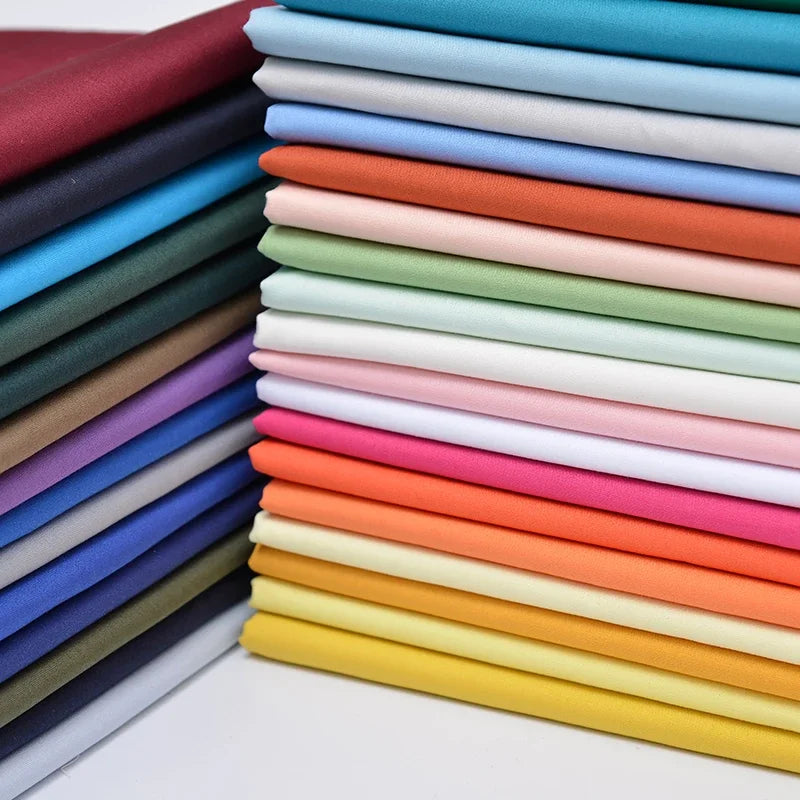 PLAIN COTTON POPLIN FABRIC - 150cm Wide, 46 Solid Colours - Everyday Sewing
