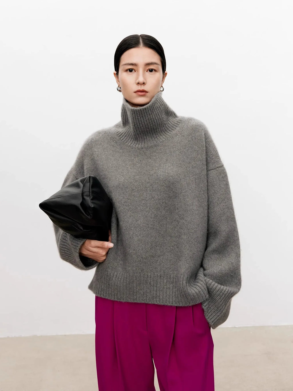 Pure Cashmere Oversized Turtleneck