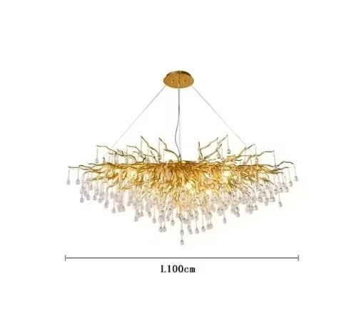 Water Drop Crystal Chandelier – Chrome/Gold/Black, Multi-Size