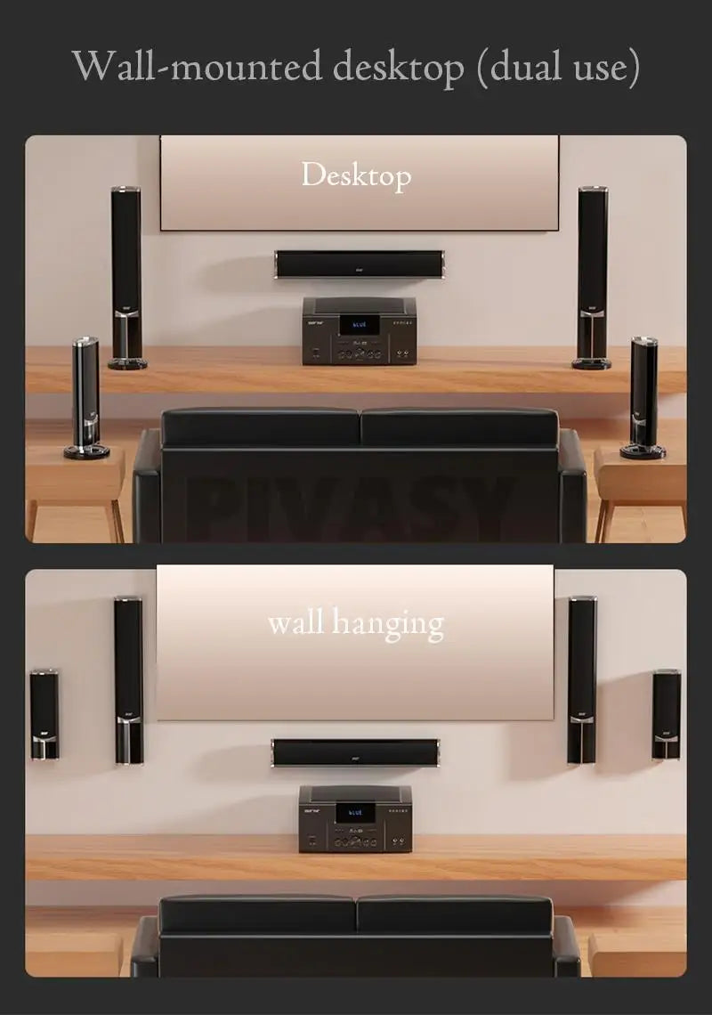 160W Home Theater 5.1 – Bluetooth Speaker 8 Inch Subwoofer Karaoke TV