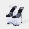 8-inch Sexy Super High Heels Transparent Crystal Wedding Pole Dance Shoes 20CM Stiletto Waterproof Platform Sandals Summer