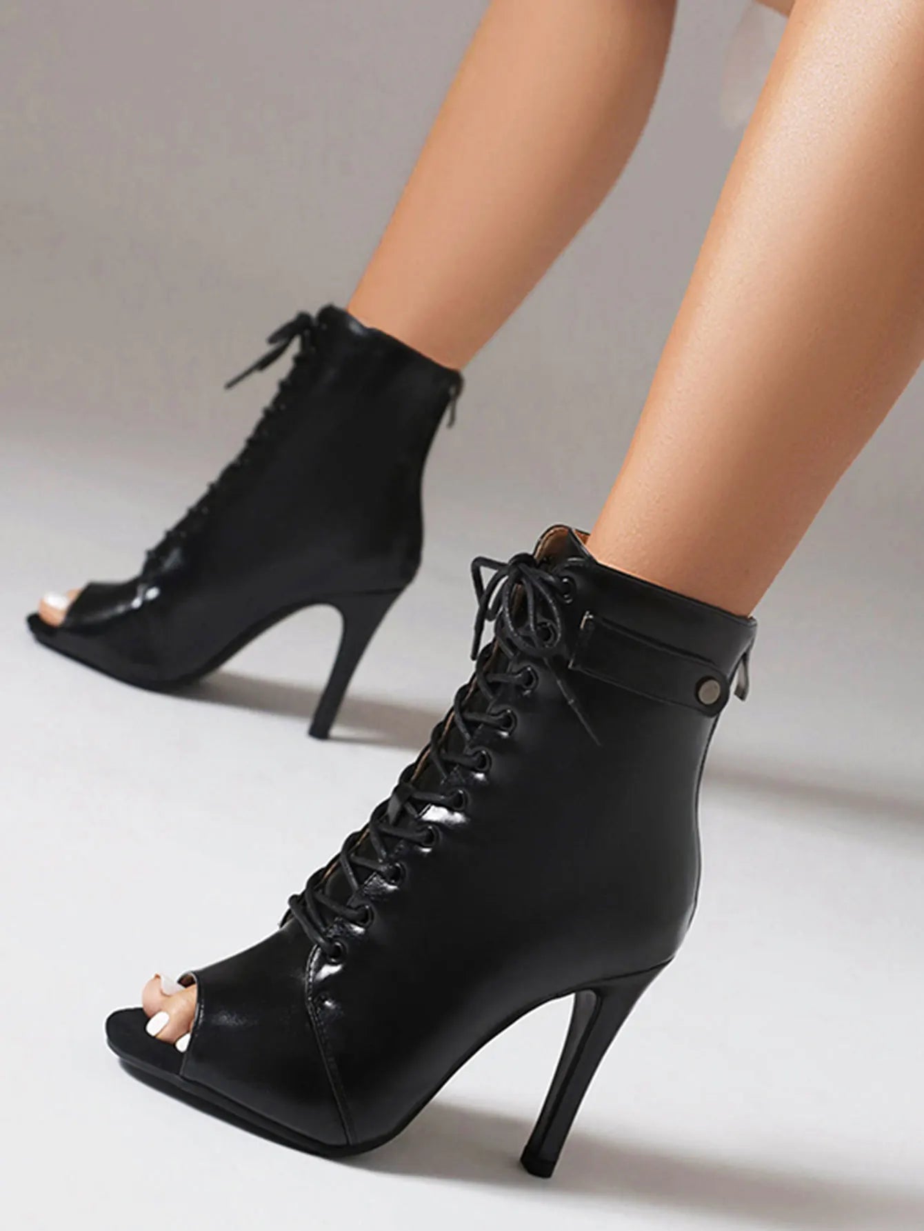 Women's Fashion Summer Party Outdoor Boots Sexy stilettos High Heels Women Latin dance heels shoes Black For Ballroom