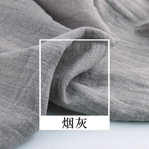 SLUB COTTON LINEN CREPE FABRIC - 135cm Wide, 26 Solid Colours - Everyday Sewing