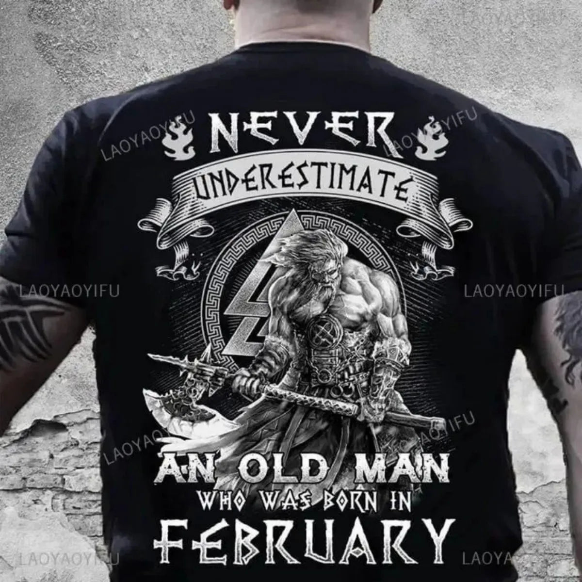Viking T-Shirt Sons Of Odin Valhalla - Skull Biker Tee