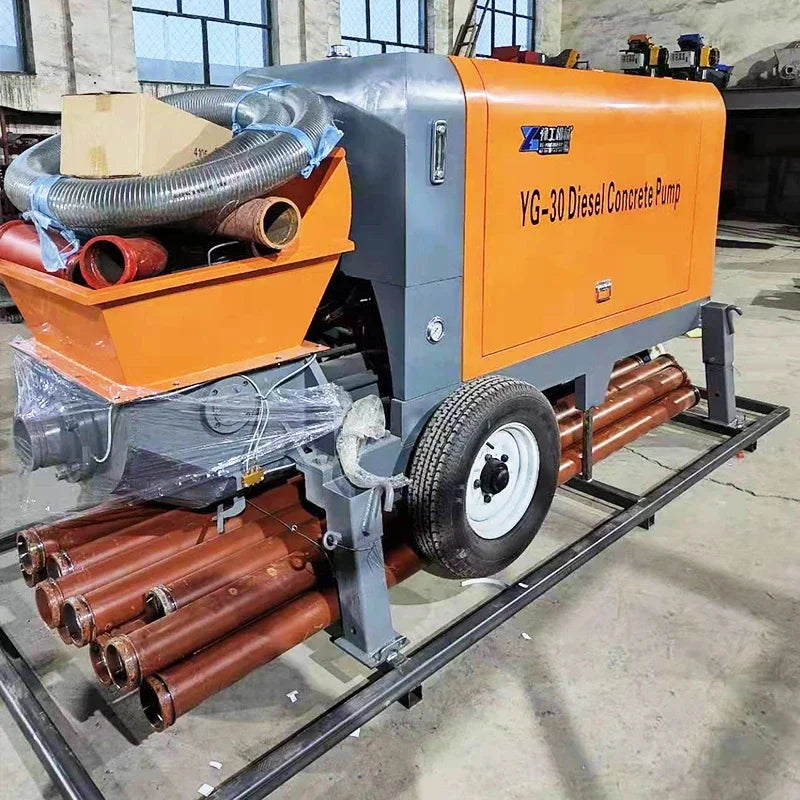 YG Mini Concrete Pump Mixer - 22 m³/h - Trailer-Mounted