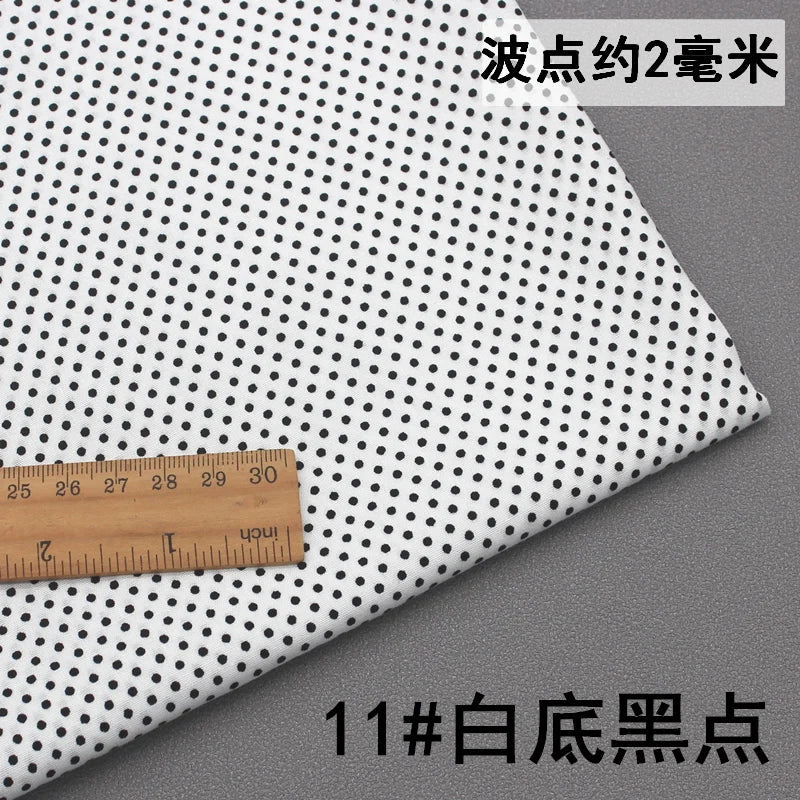 Pure Cotton Polka Dot Poplin Fabric Thin Upholstery By the Meter for Clothes Shirts Pants Skirts Dresses DIY Sewing Soft Textile