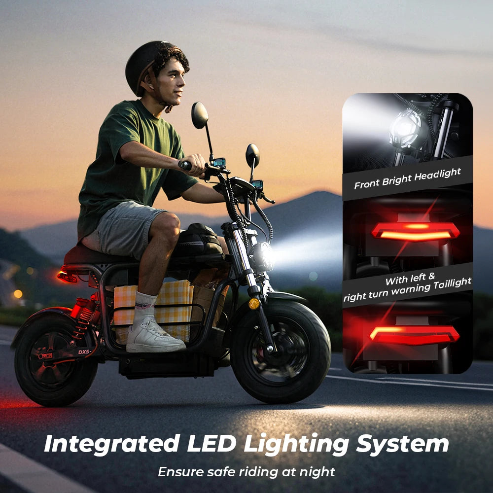 DX5 ELECTRIC SCOOTER - 72 KM Range, NFC Unlock - Confident Commutes